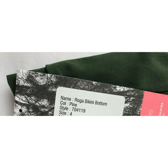 NEW OISELLE Roga Bikini Bottom Swimwear Green 4 S - Picture 2 of 7